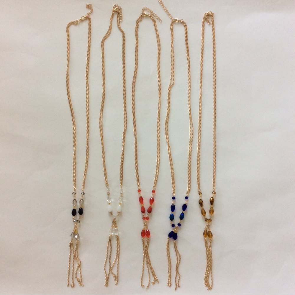 Romantic Long Necklace with Beads - Picture 3 of 5