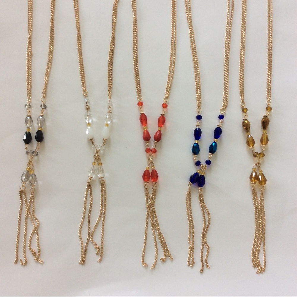 Romantic Long Necklace with Beads - Picture 4 of 5