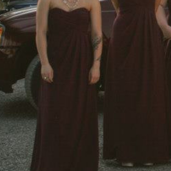 Mori Lee Dresses & Skirts - Mori Lee 642 Eggplant Drapped Chiffon Strapless