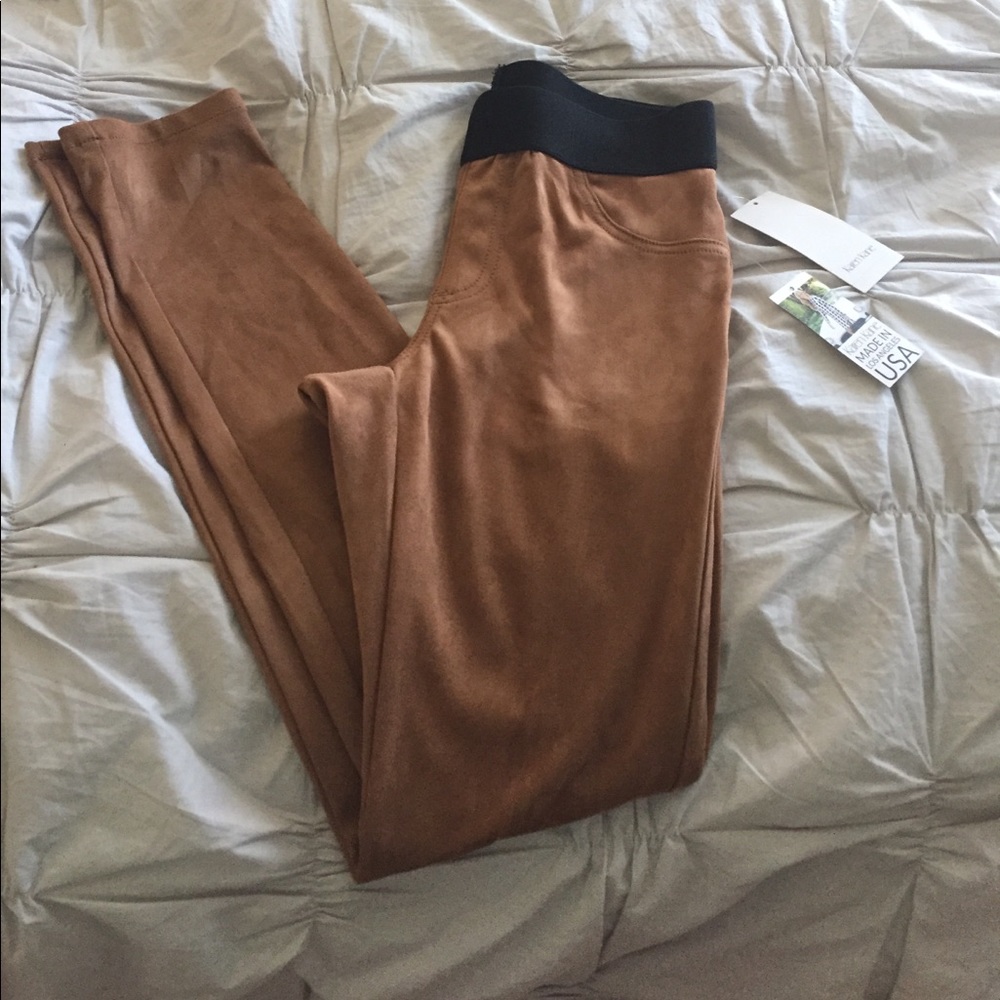 Suede leggings