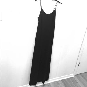 Retro black maxi dress