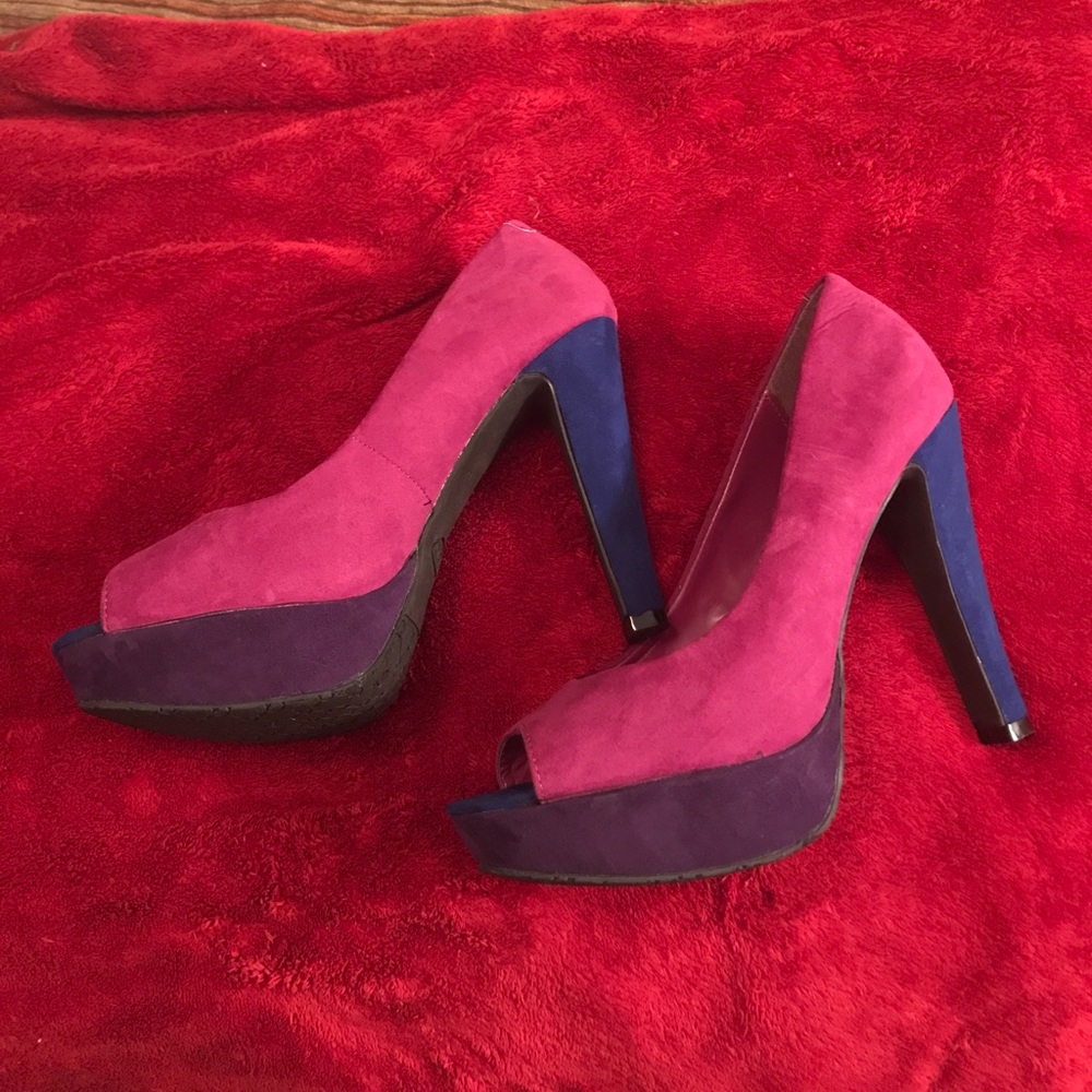 Candies tri colored high heels