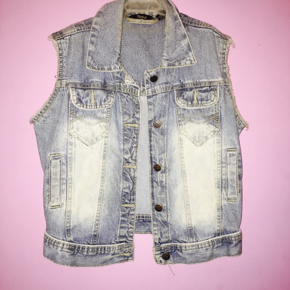 Vintage denim jean vest