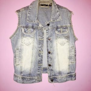 Vintage denim jean vest