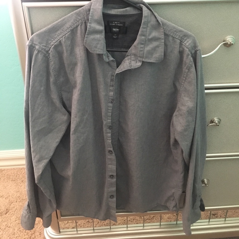A long sleeve button down men's shirt