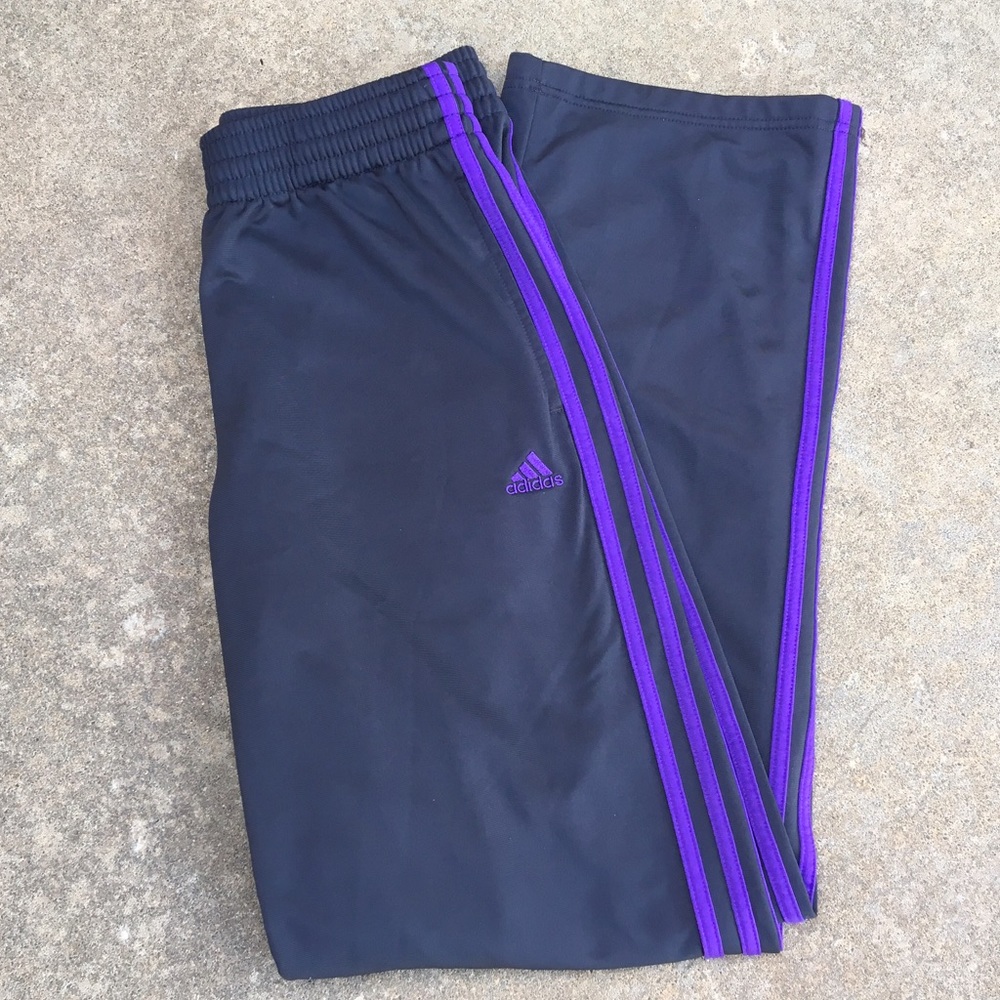 Purple Adidas Sweat Pants
