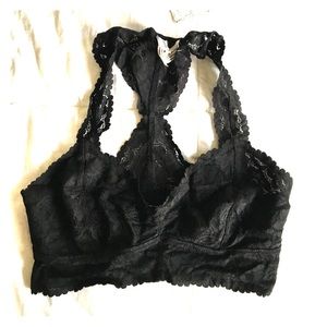 Free People black lace bralette. NEW W/TAGS. Small