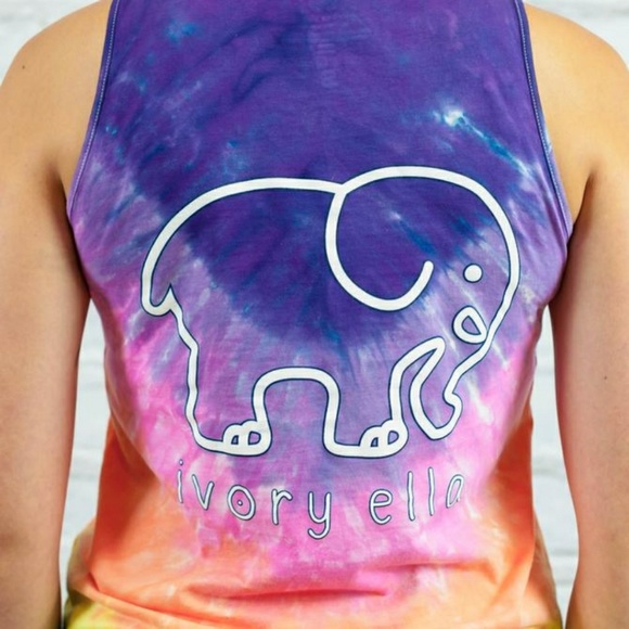 🔴SOLD🔴 Ivory Ella rainbow burst tie-dye tank - Picture 3 of 8