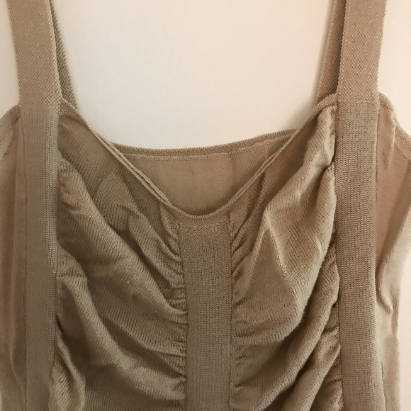 Tan Ruched Tank Top - Picture 2 of 2