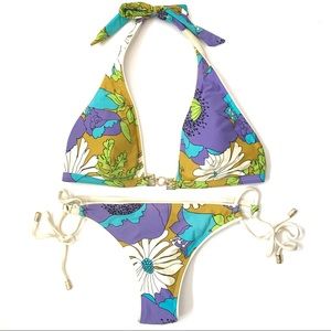 TRINA TURK - Mod Floral Print Tie Side Bikini