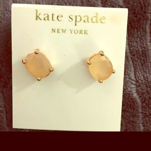 Kate Spade pink stone/gold earring studs