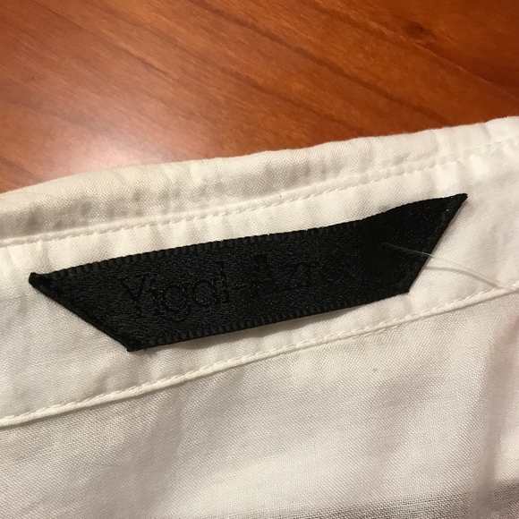 White Button Down Blouse with Arm Detailing - Picture 4 of 4