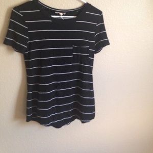 Women's black and white top.