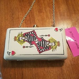 Betsey johnson poker face clutch