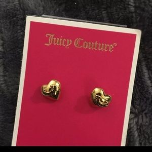 Juicy Couture puff heart earrings.