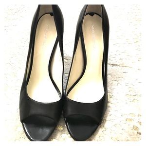 Via spiga peep toe pumps size 10 (dark brown)