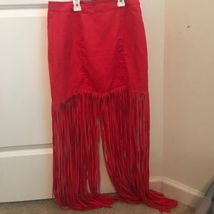 Women's fringe skirt