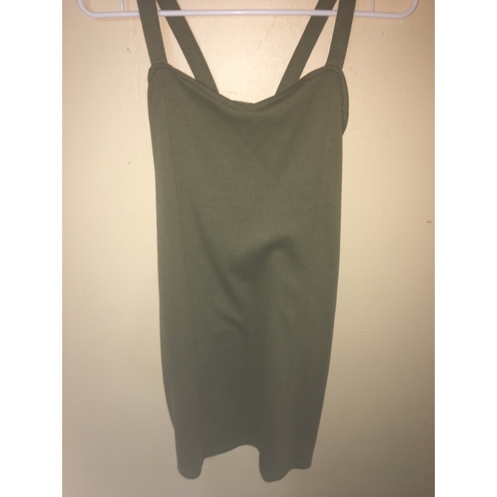 Dark green body con dress