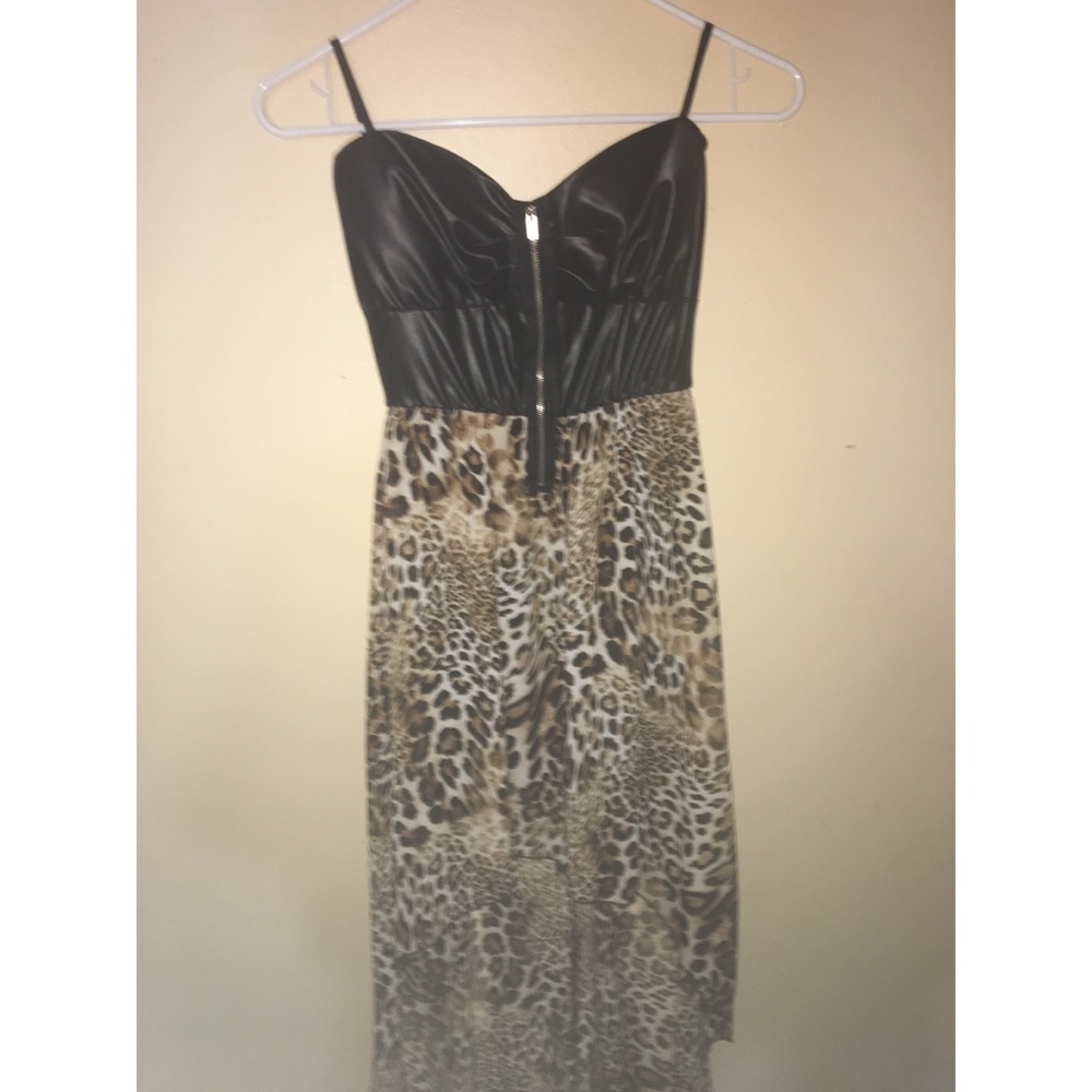 Black And Cheetah print dress