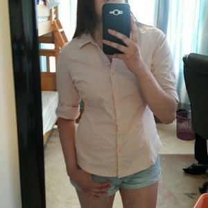 Light pink button up