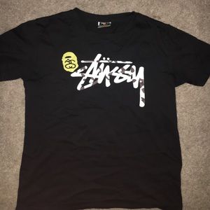 A Bathing Ape x Stussy mens t shirt