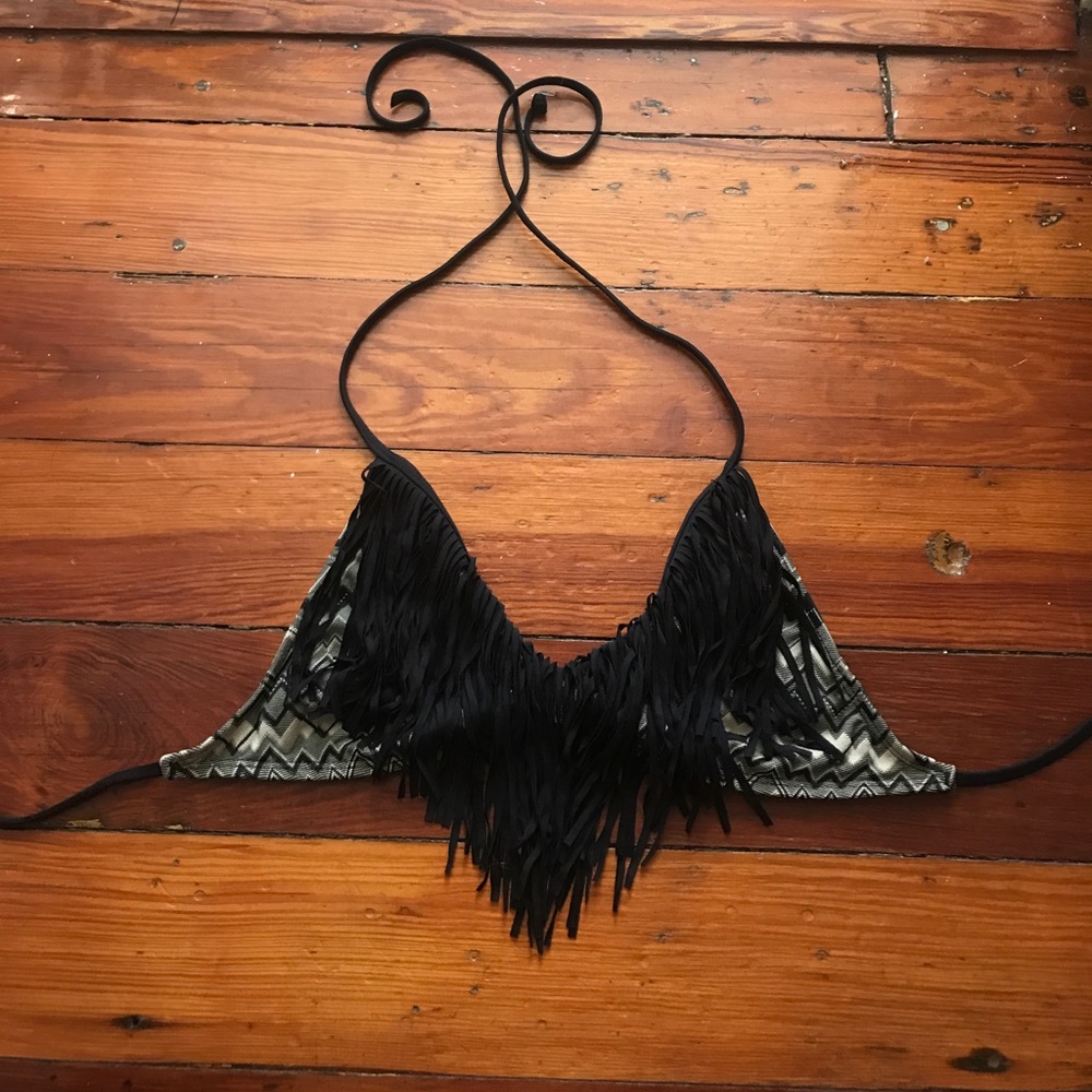 L Space Fringe Bikini Top
