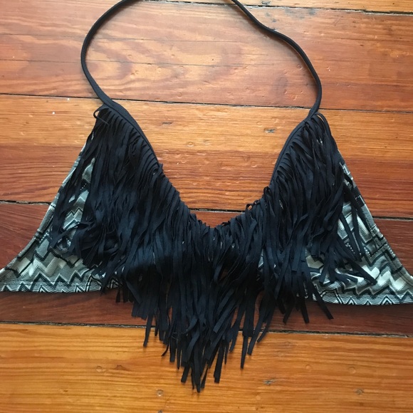L Space Fringe Bikini Top - Picture 2 of 4