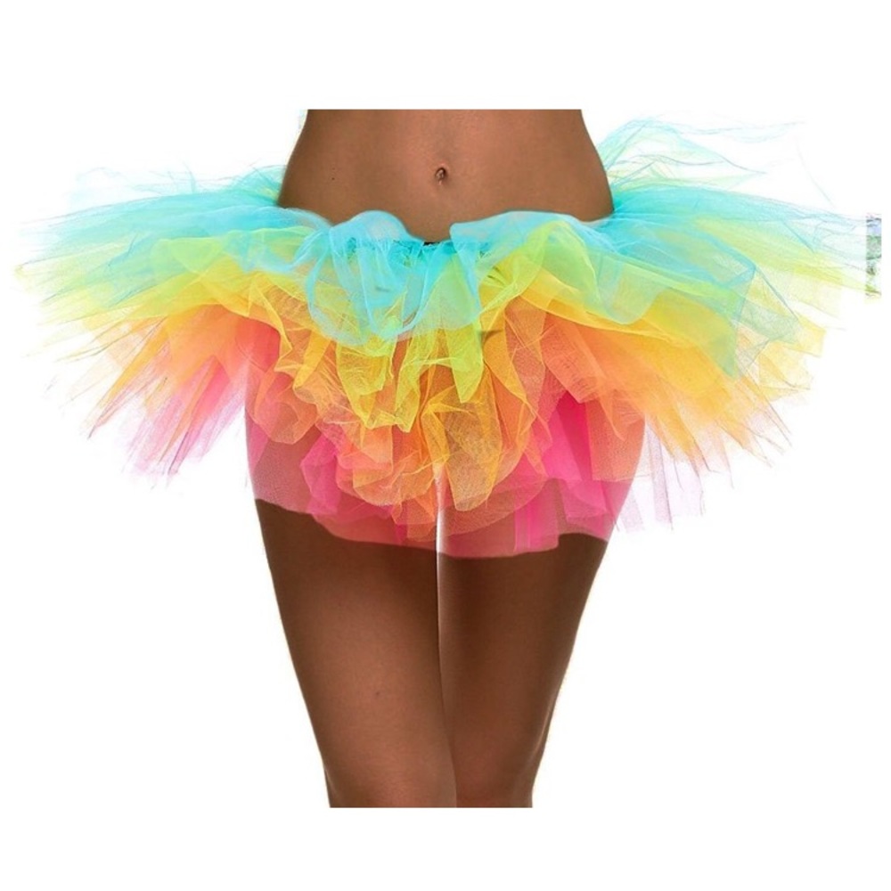 Womens 5 layer Rainbow Tutu