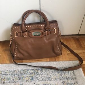 Michael Kors small tote with rose gold studs