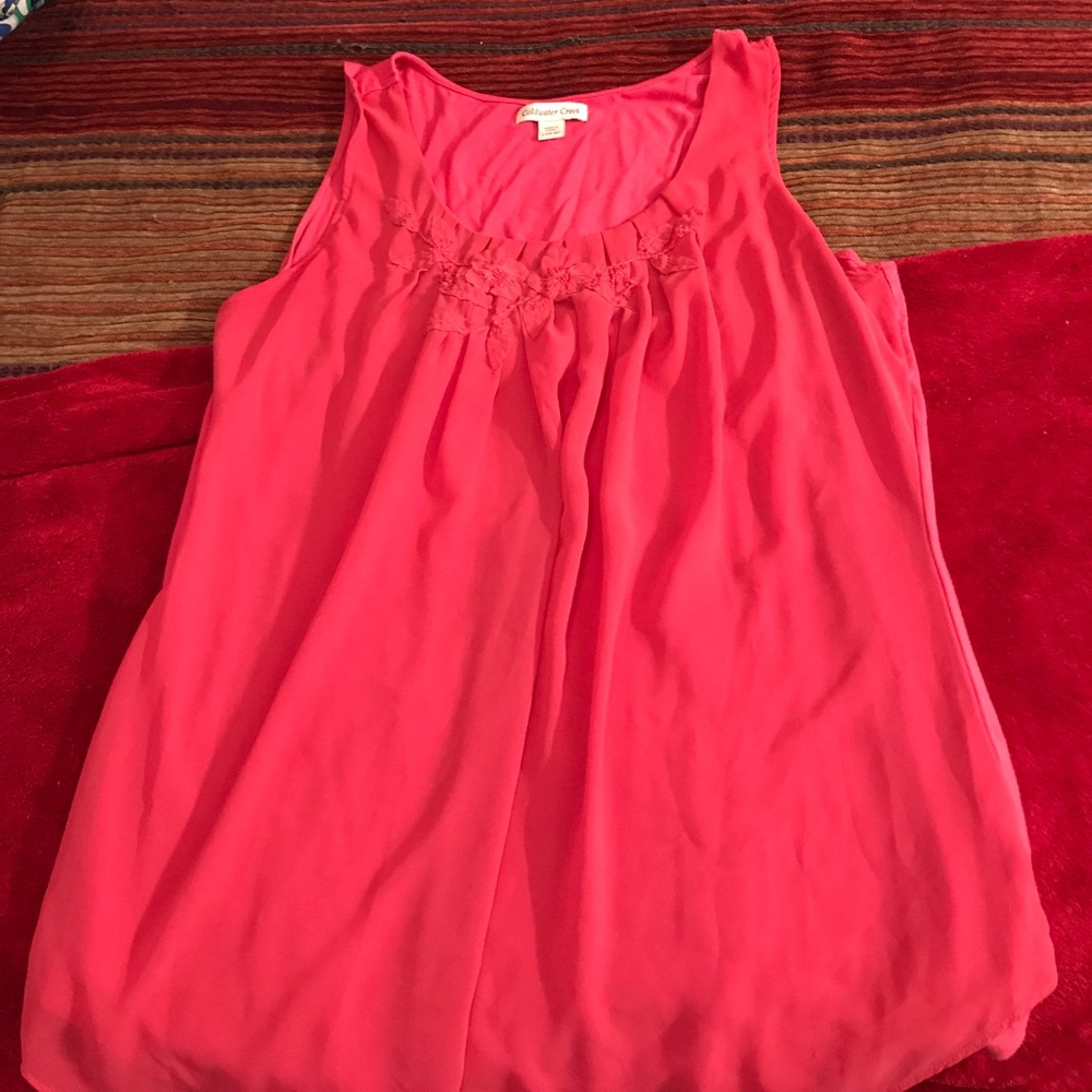 Cold water Creek salmon pink blouse