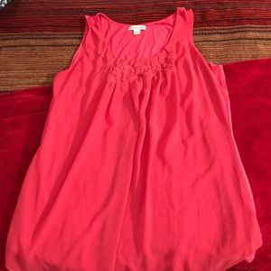 Cold water Creek salmon pink blouse