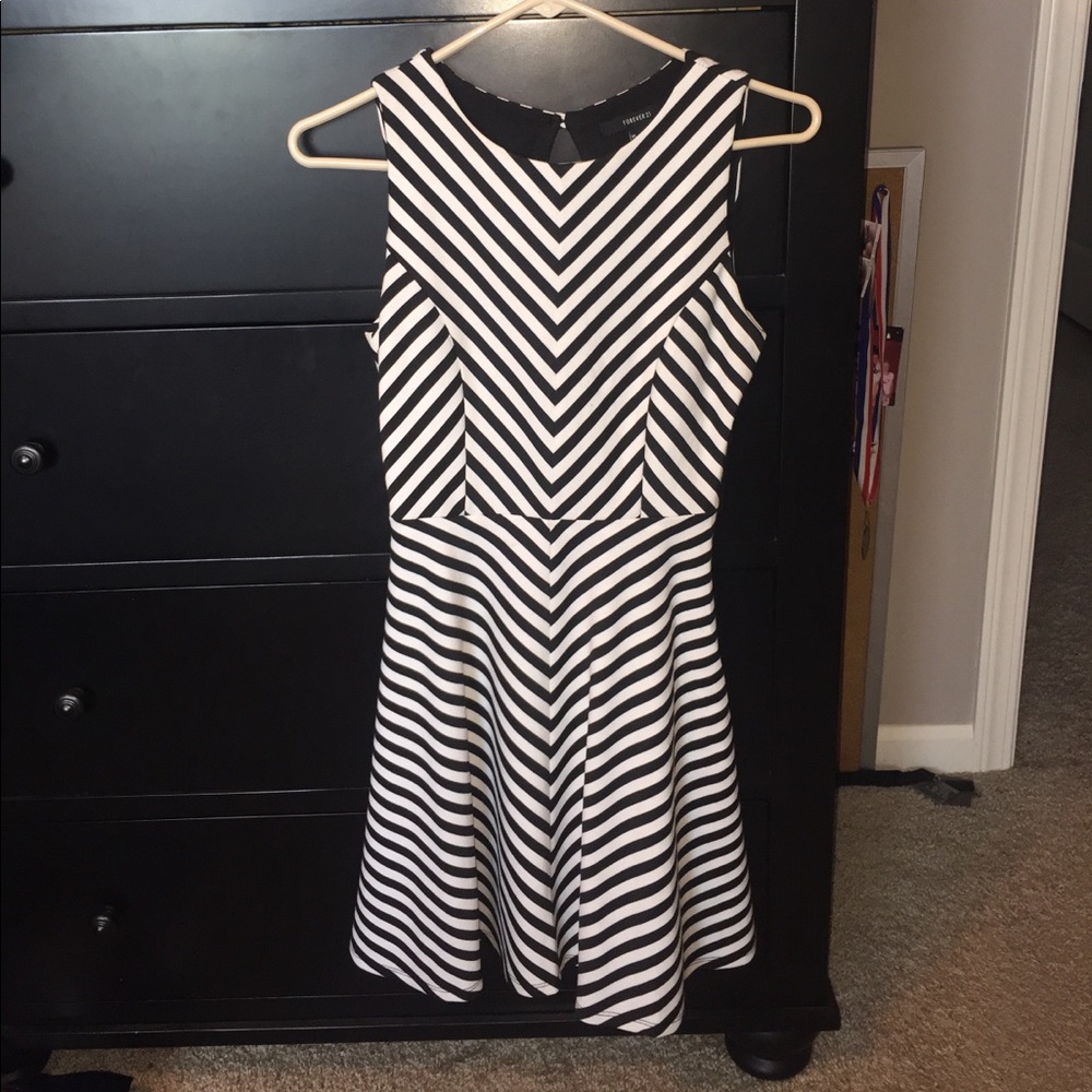 Open back striped dress