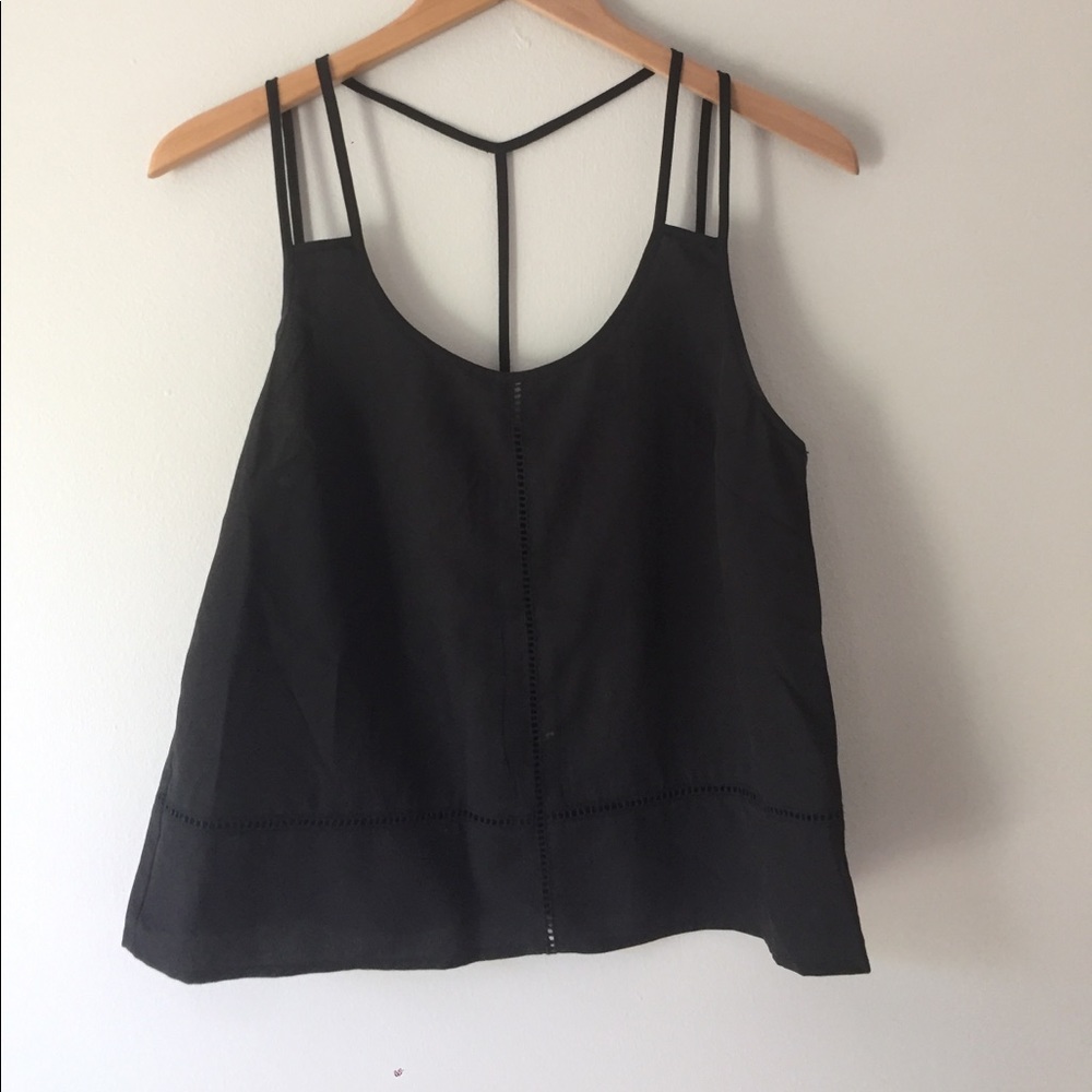 Black spaghetti strap