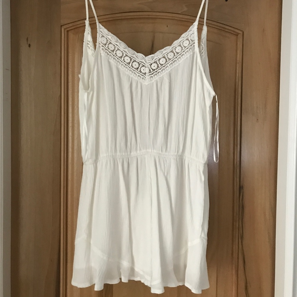 never worn. white romper!