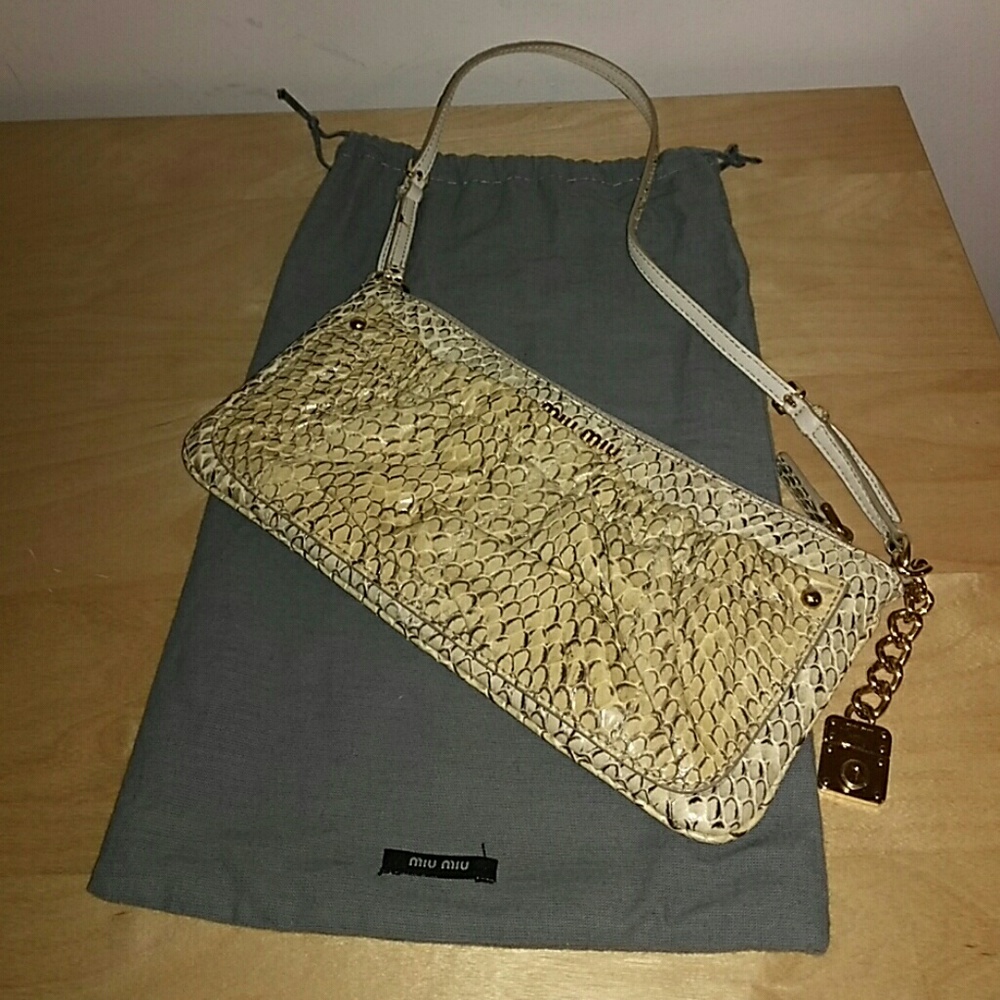 Miu Miu snakeskin mini bag