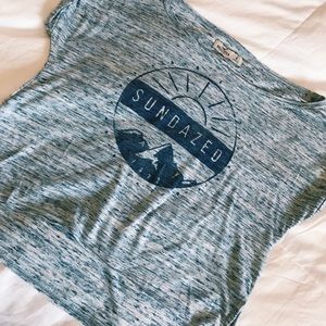 blue "sun dazed" tee