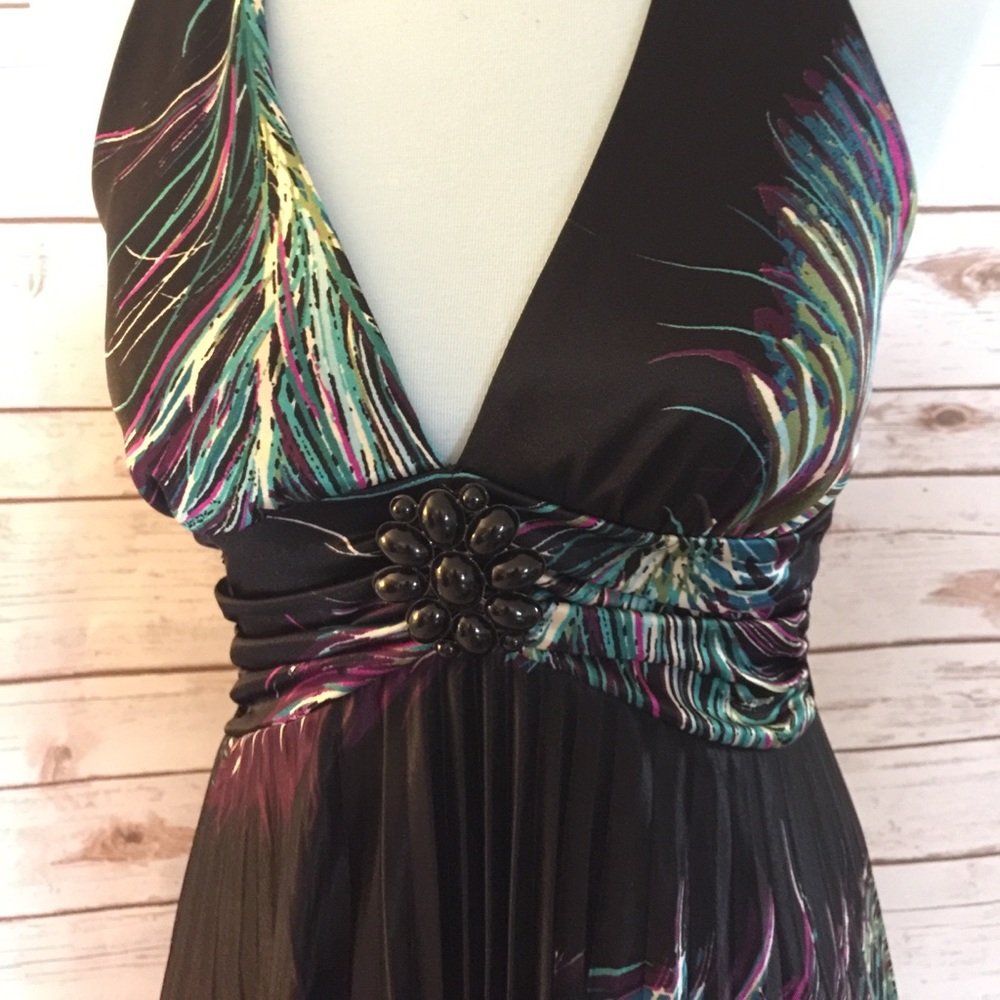 Pleated Halter Dress