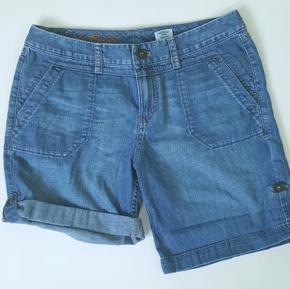 *SOLD* New Eddie Bauer Jean Cuff Shorts - Picture 7 of 7