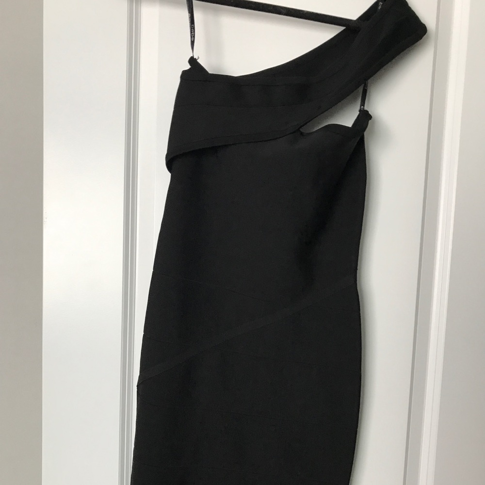 Bebe little black bandage dress