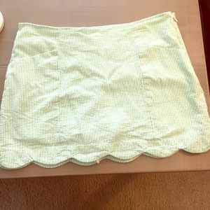 LILLY PULITZER GREEN SEERSUCKER SKORT
