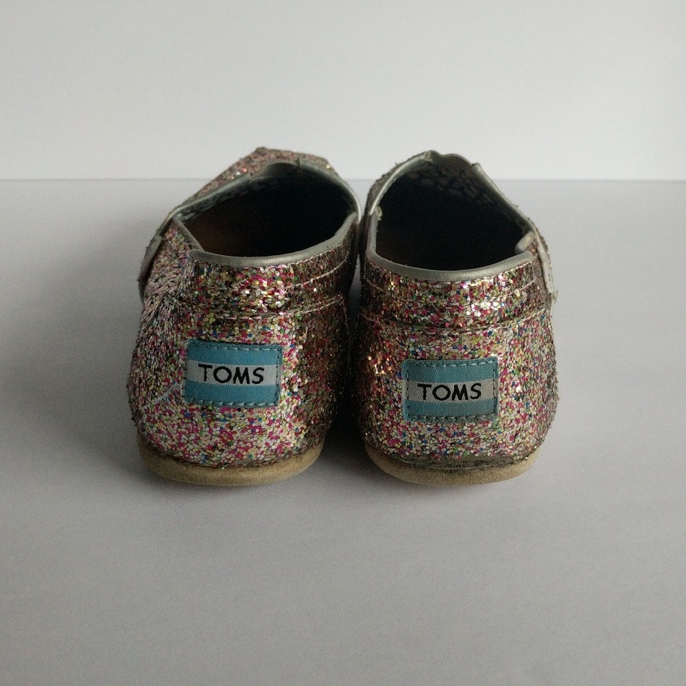 **SOLD**Multicolored glitter Toms slip on shoes - Picture 2 of 6