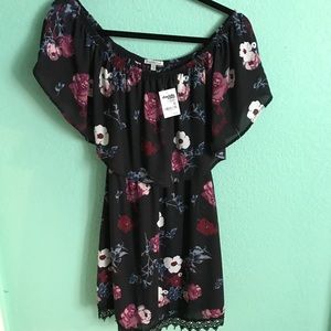 NWT Charlotte Russe floral off the shoulder dress