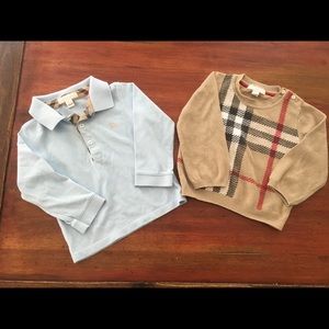 Burberry Kids pique polo and sweater