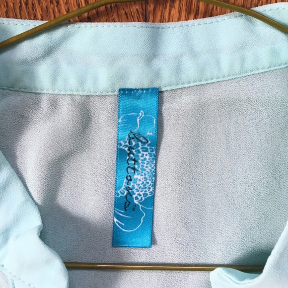 Tiffany blue sleeveless shirt - Picture 2 of 3