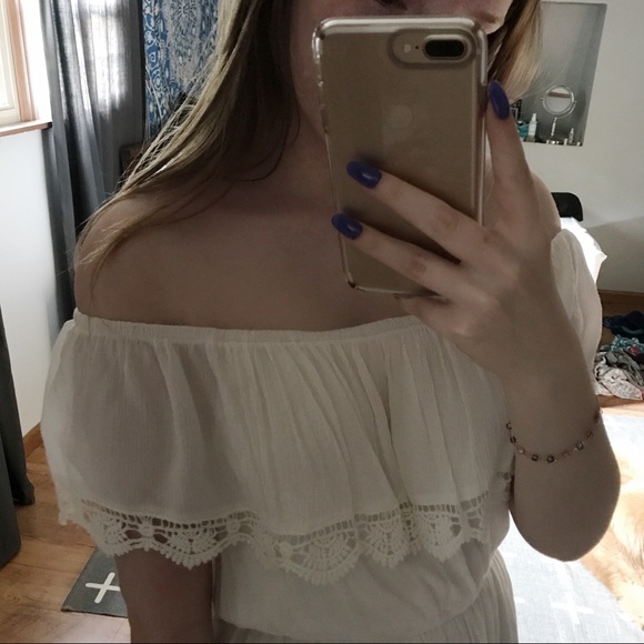 pretty white off the shoulder dress - Picture 2 of 3