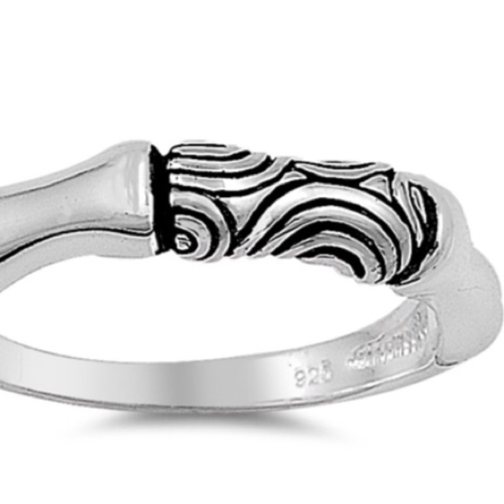 Bamboo 925 Sterling Silver Ring