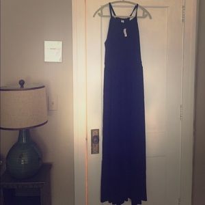 New Black jersey maxi dress