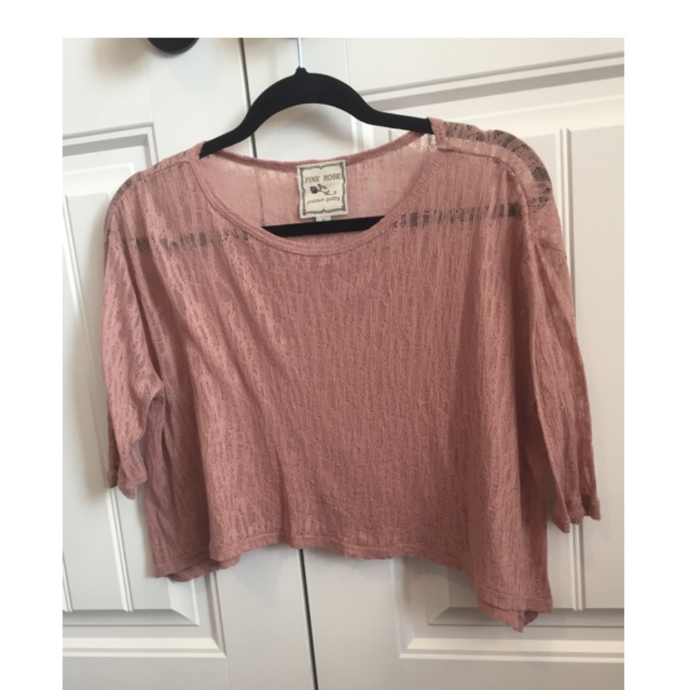 Dusty Rose Crop Top by Pink Rose