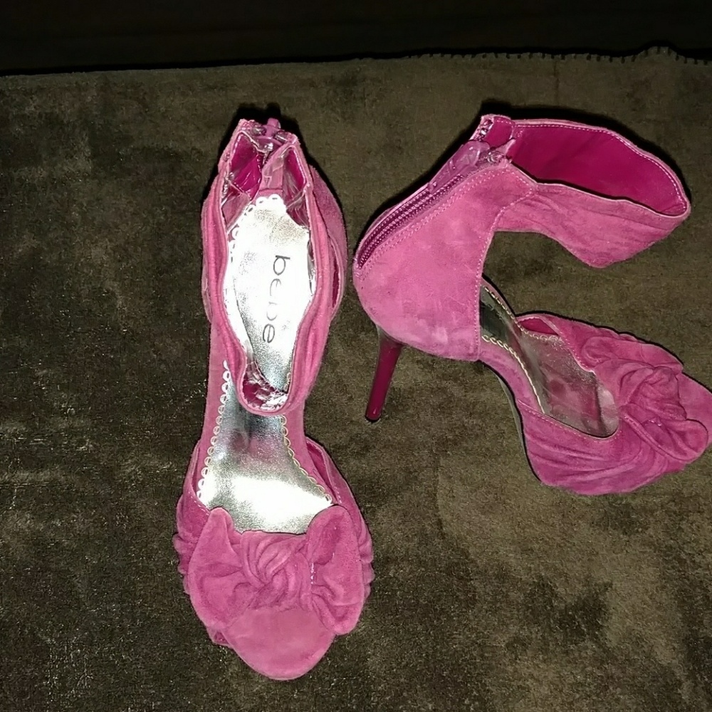 Hot Pink Bebe Pumps - Barbie