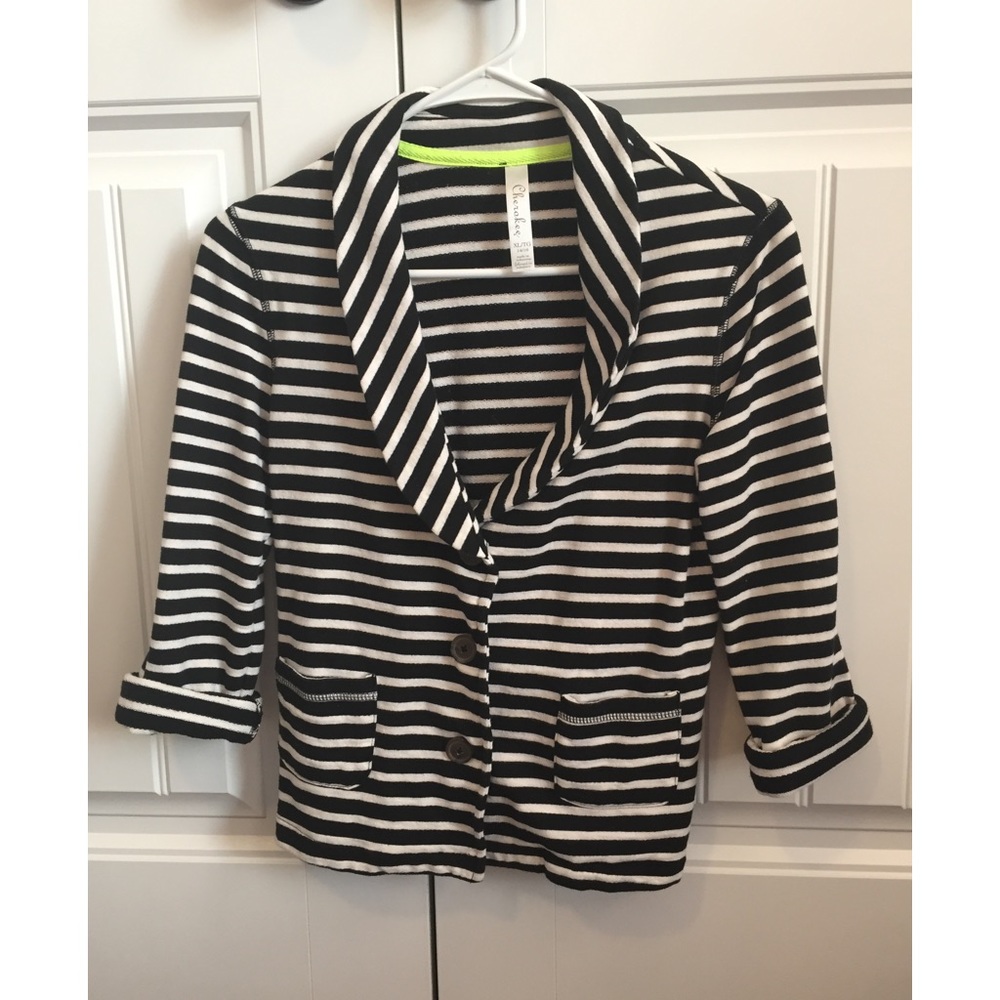 Black and White Striped Cherokee Blazer